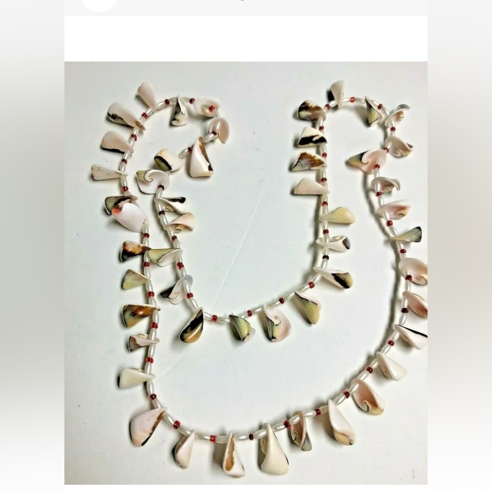 Lovely PINK SHELL & PEARL Lei Necklace